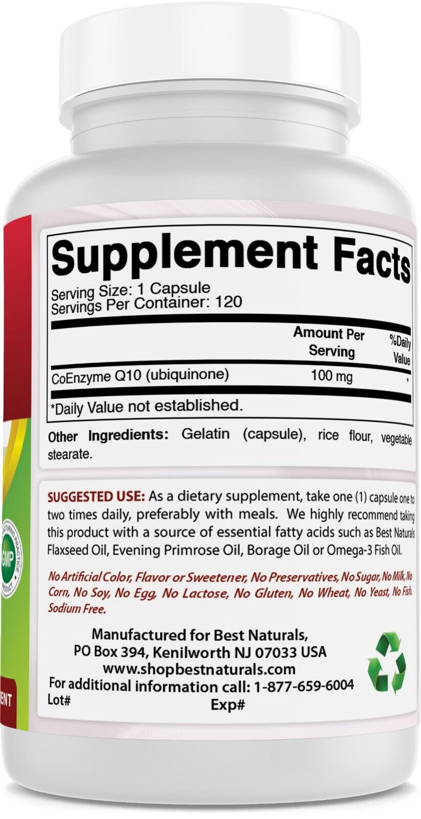 CoQ10 100 mg - 120 Capsules by Best Naturals