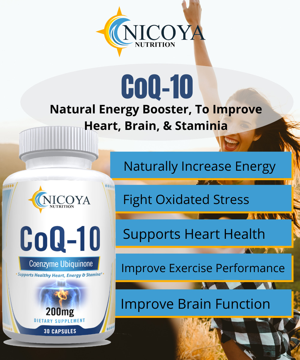 Coenzyme Q-10 200mg for Heart Health & Energy