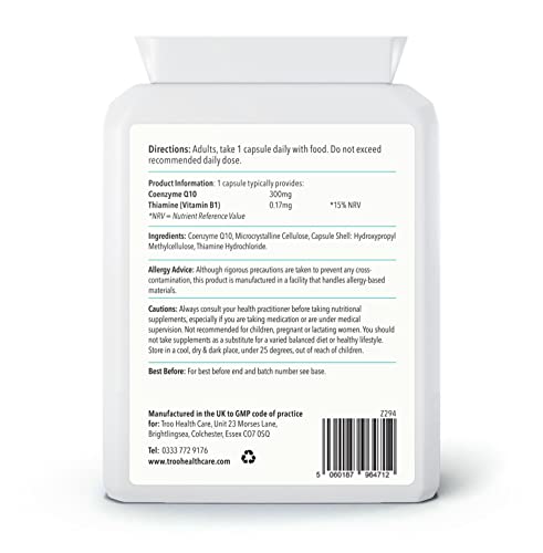 CoQ10 300mg with Vitamin B1 - 60 Capsules