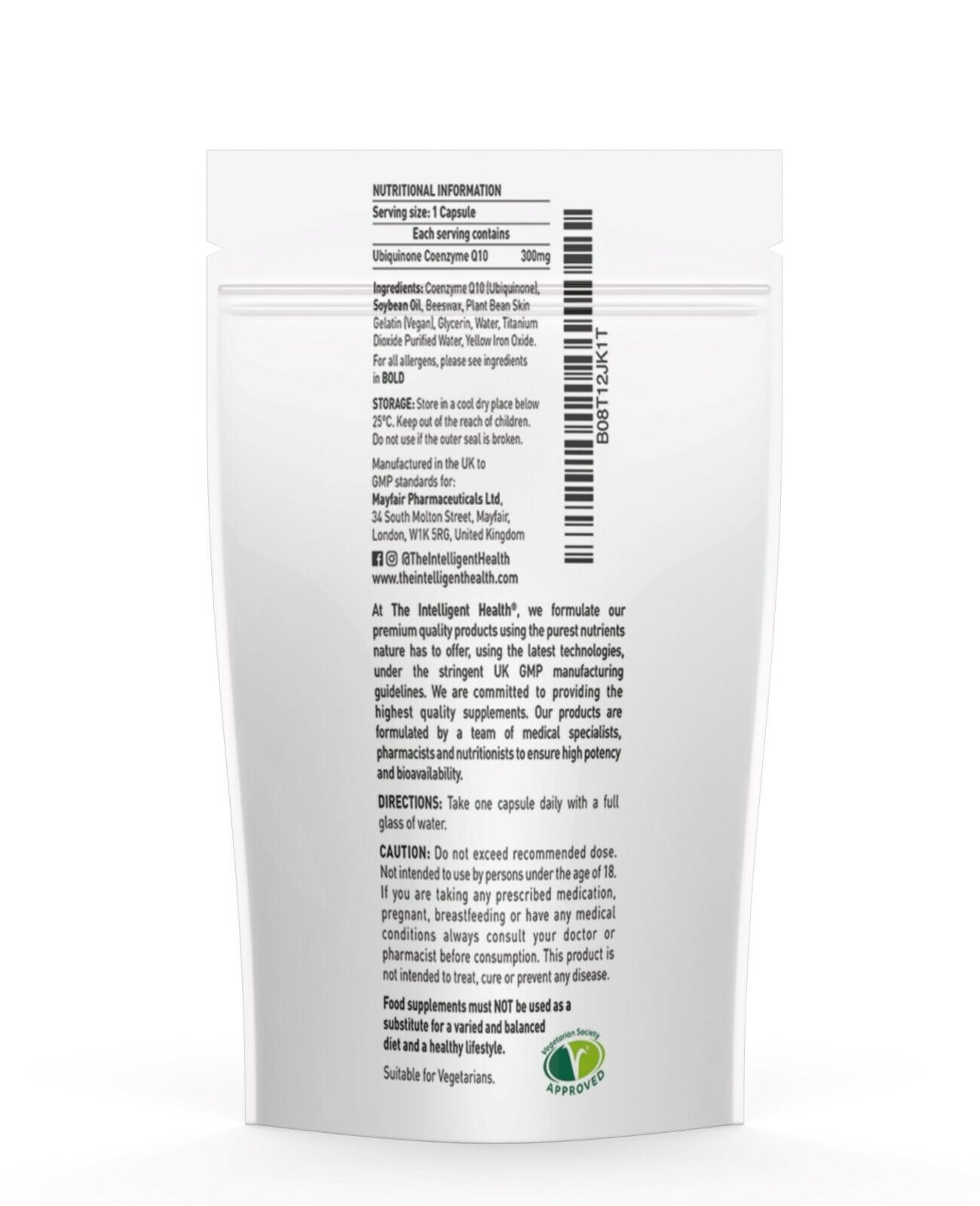 High Absorption CoQ10 300mg - 90 Softgels