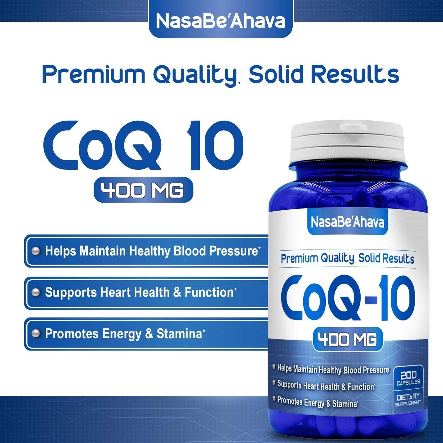 NASA BEAHAVA CoQ10 400mg 200 Capsules