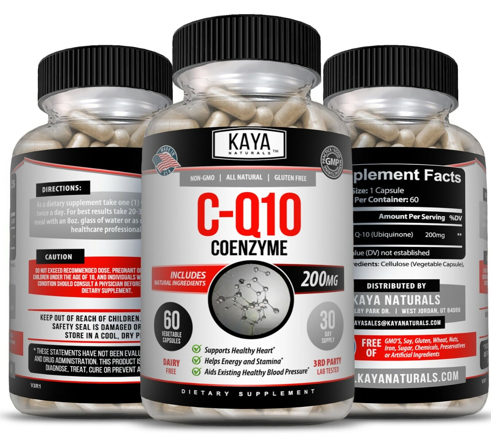 CoQ10 200mg - Heart Health Support (2 Pack)