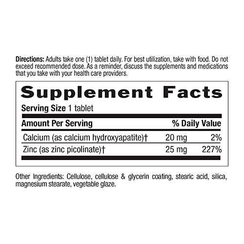 Country Life Zinc Picolinate 25mg, 100 Vegan Capsules
