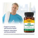 Country Life Zinc Picolinate 25mg, 100 Vegan Capsules