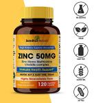50mg Zinc Supplement for Immune Support - 120 Capsules