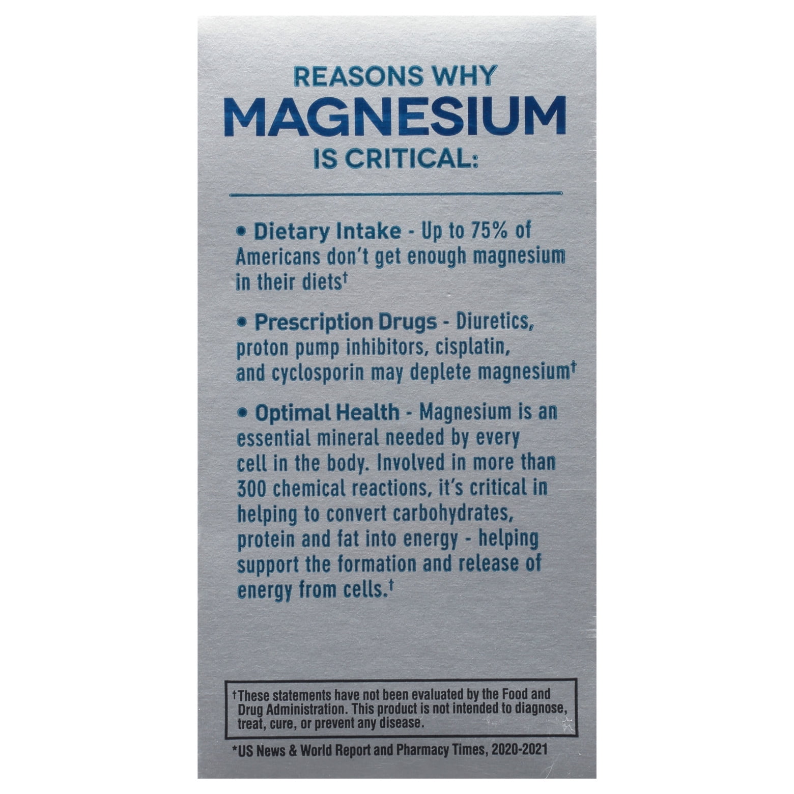 Mag-Ox High-Potency Magnesium Oxide Supplement Tablets