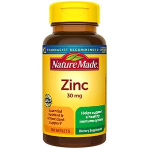 Nature Made Zinc 30 mg Tablets for Immunity