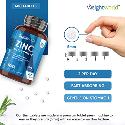 Zinc Bisglycinate 50mg Tablets for Immunity Support