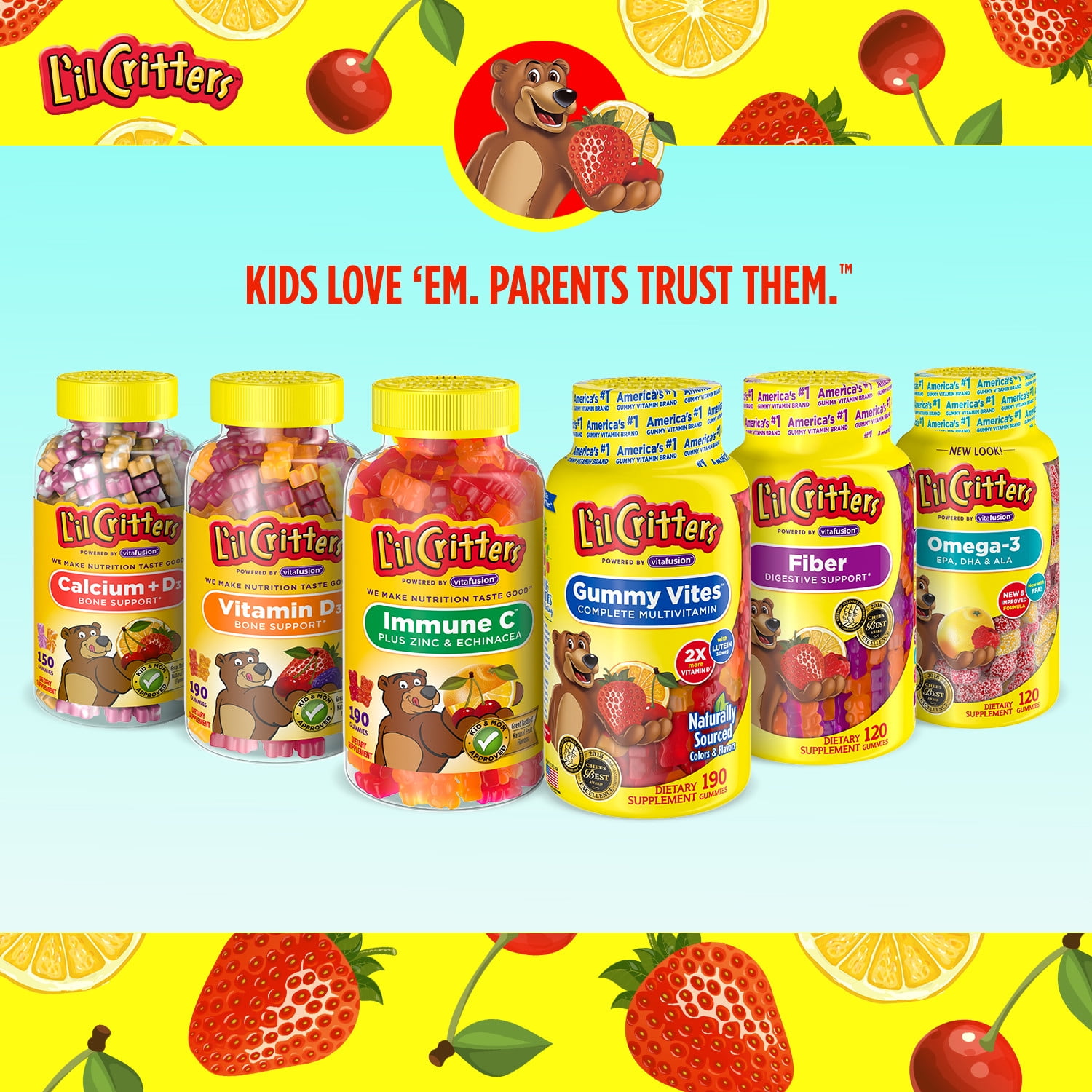 L'il Critters Kids Immune C Gummy Vitamins 190 Count