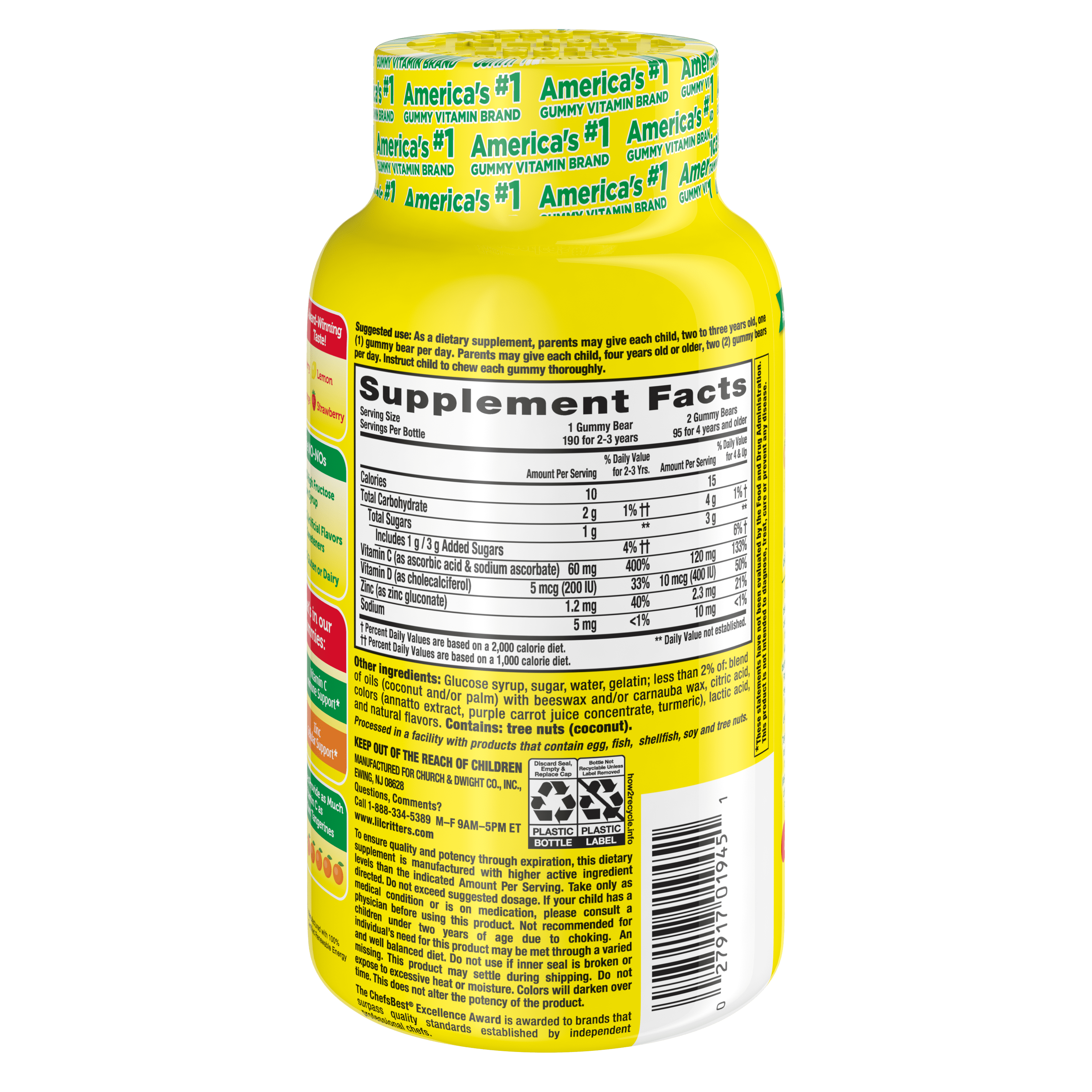 L'il Critters Kids Immune C Gummy Vitamins 190 Count