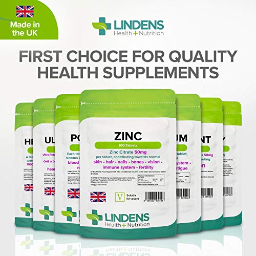 Zinc Citrate 50mg Tablets - 100 Count