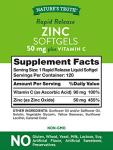 Zinc and Vitamin C Supplement | 50mg | 120 Softgels