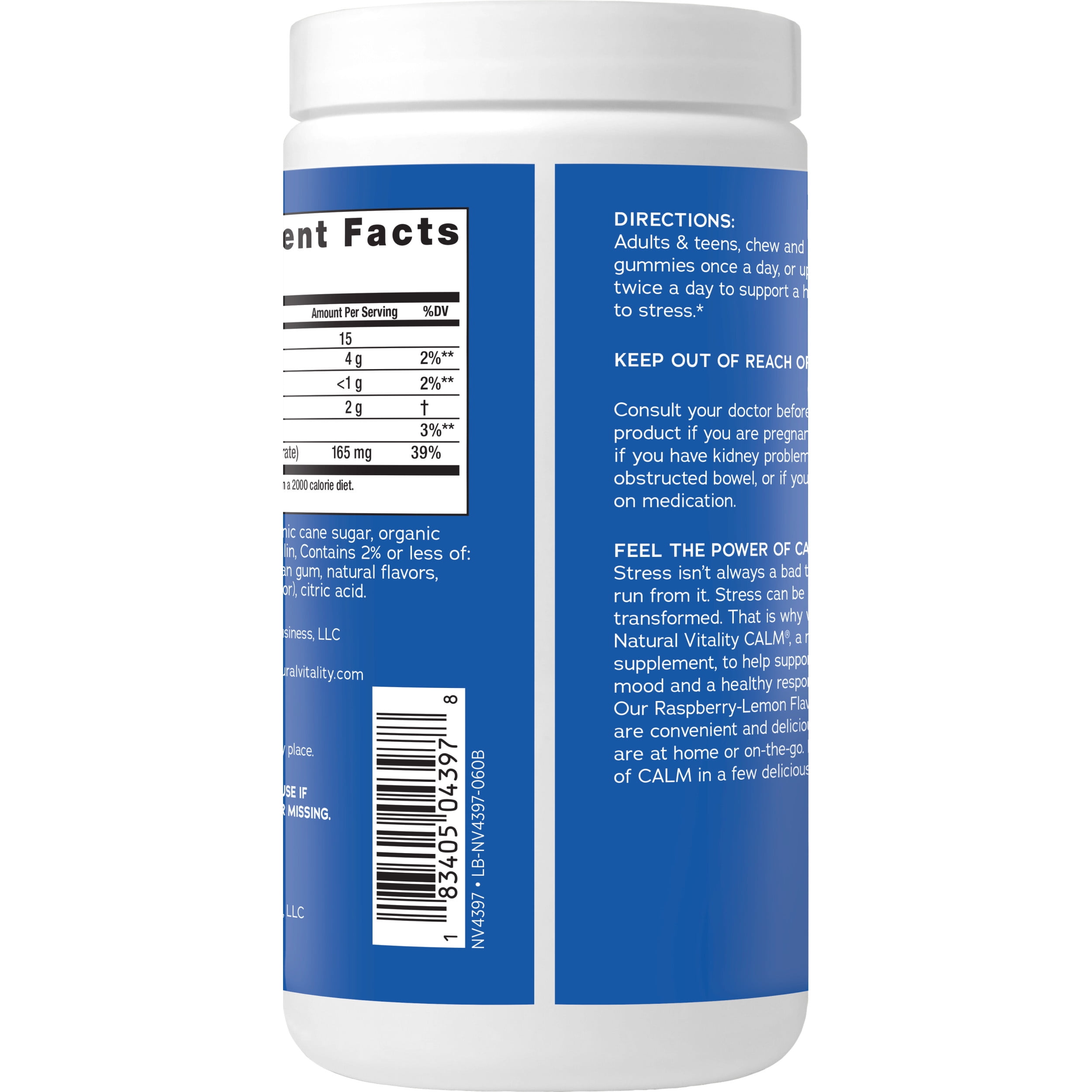 Natural Vitality CALM Magnesium Gummies, Raspberry-Lemon