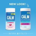 Natural Vitality CALM Magnesium Gummies, Raspberry-Lemon