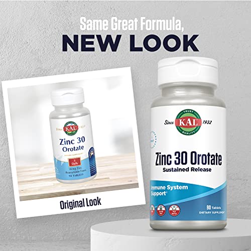 KAL Zinc Orotate 30mg - 90 Tablets