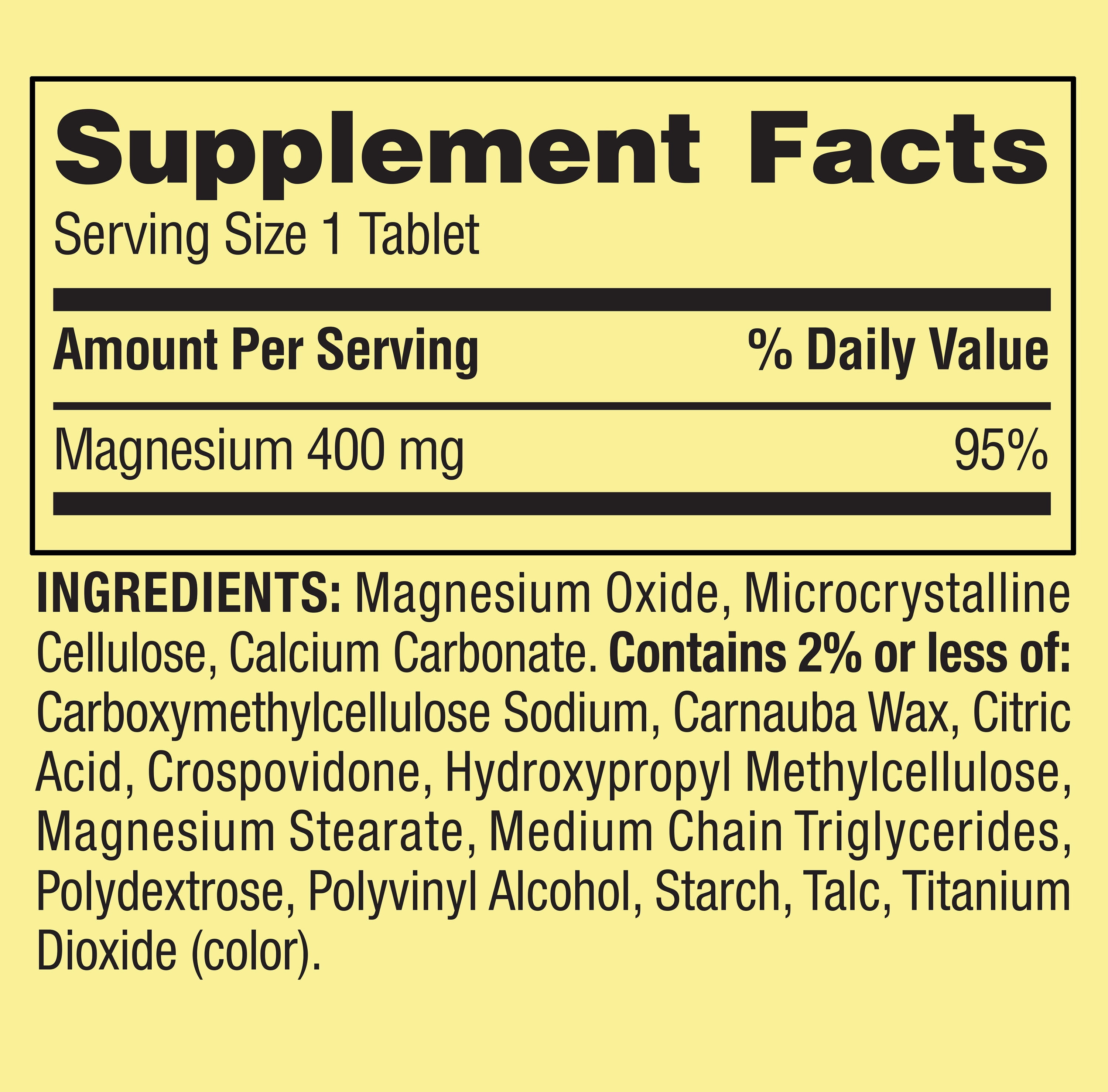 Spring Valley Extra Strength Magnesium 400 mg, 250 Count