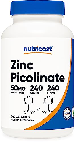 Zinc Picolinate - Gluten Free, Non-GMO, 240 Caps