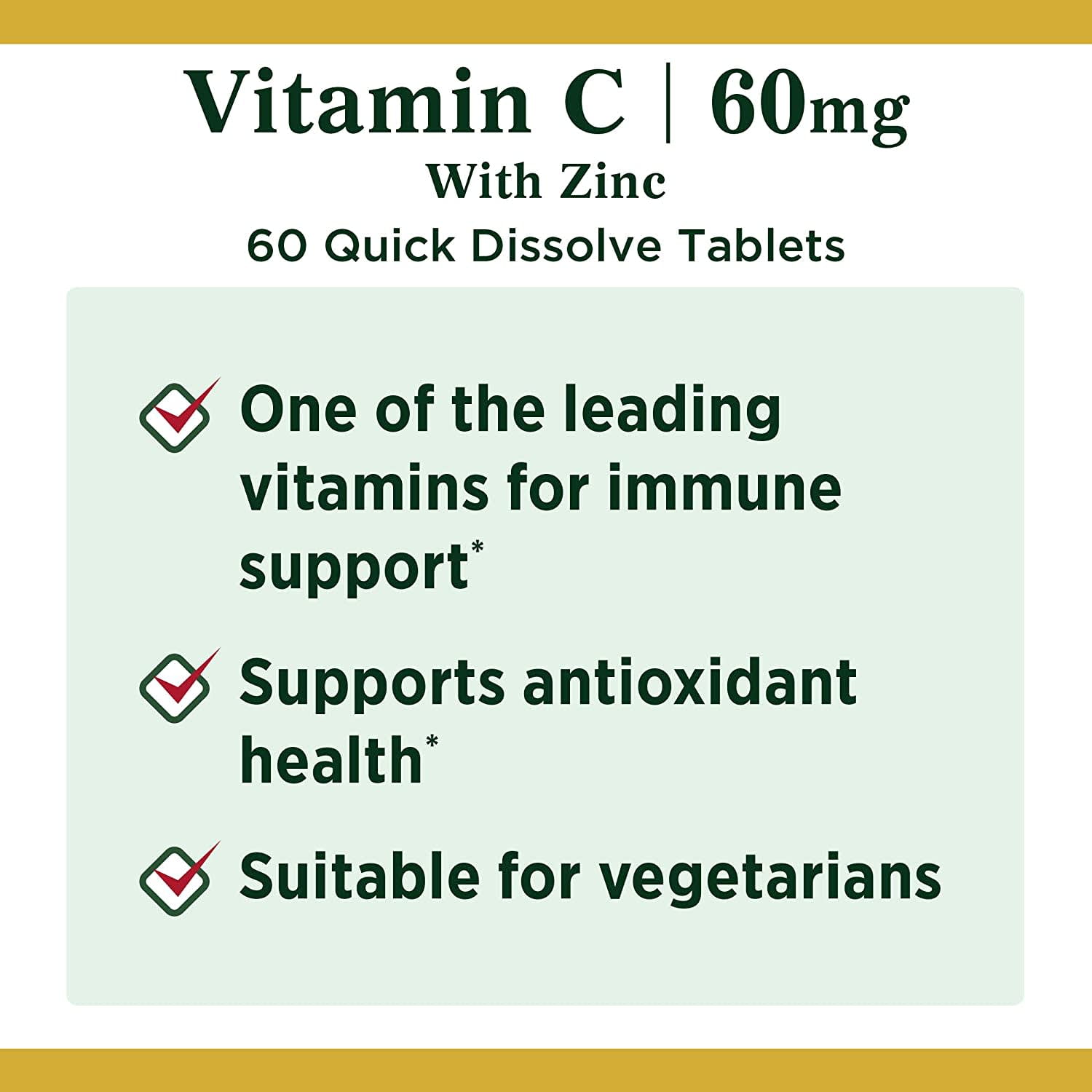 Nature's Bounty Vitamin C with Zinc Tablets