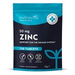 Zinc Tablets 50mg – 120 Vegan High Strength Tablets