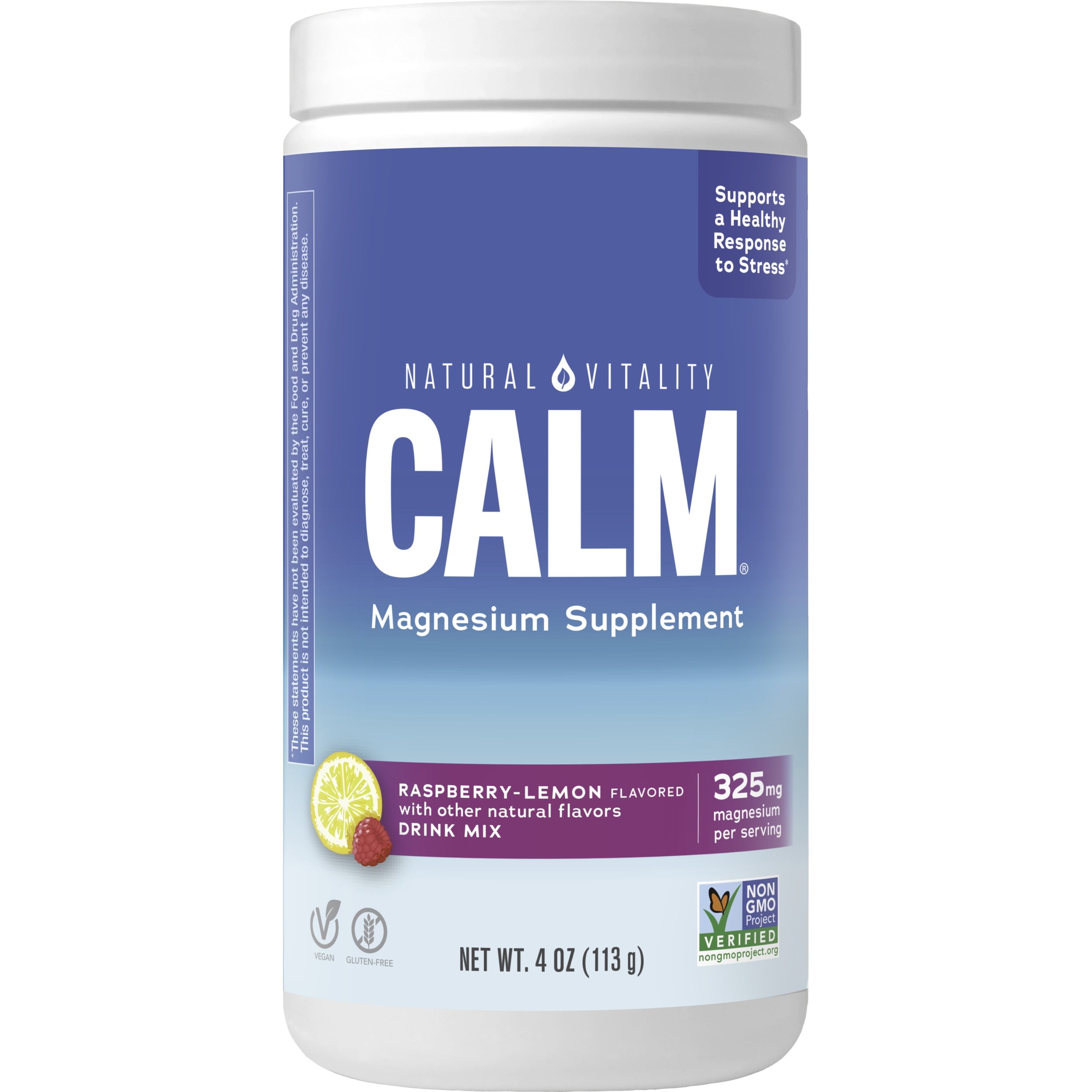 Natural Vitality CALM Magnesium Drink Mix, Raspberry Lemon