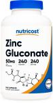 Nutricost Zinc Gluconate 240 Veg Capsules 50mg
