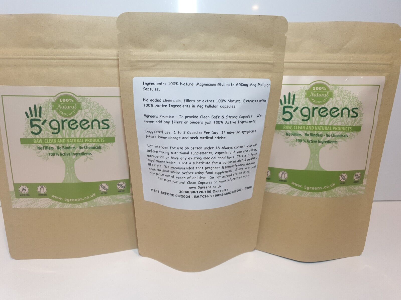 Magnesium Glycinate 650mg Veg Capsules – Pure Value