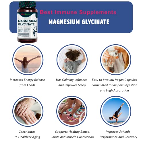 Magnesium Glycinate 500 mg - 100 Vegan Capsules