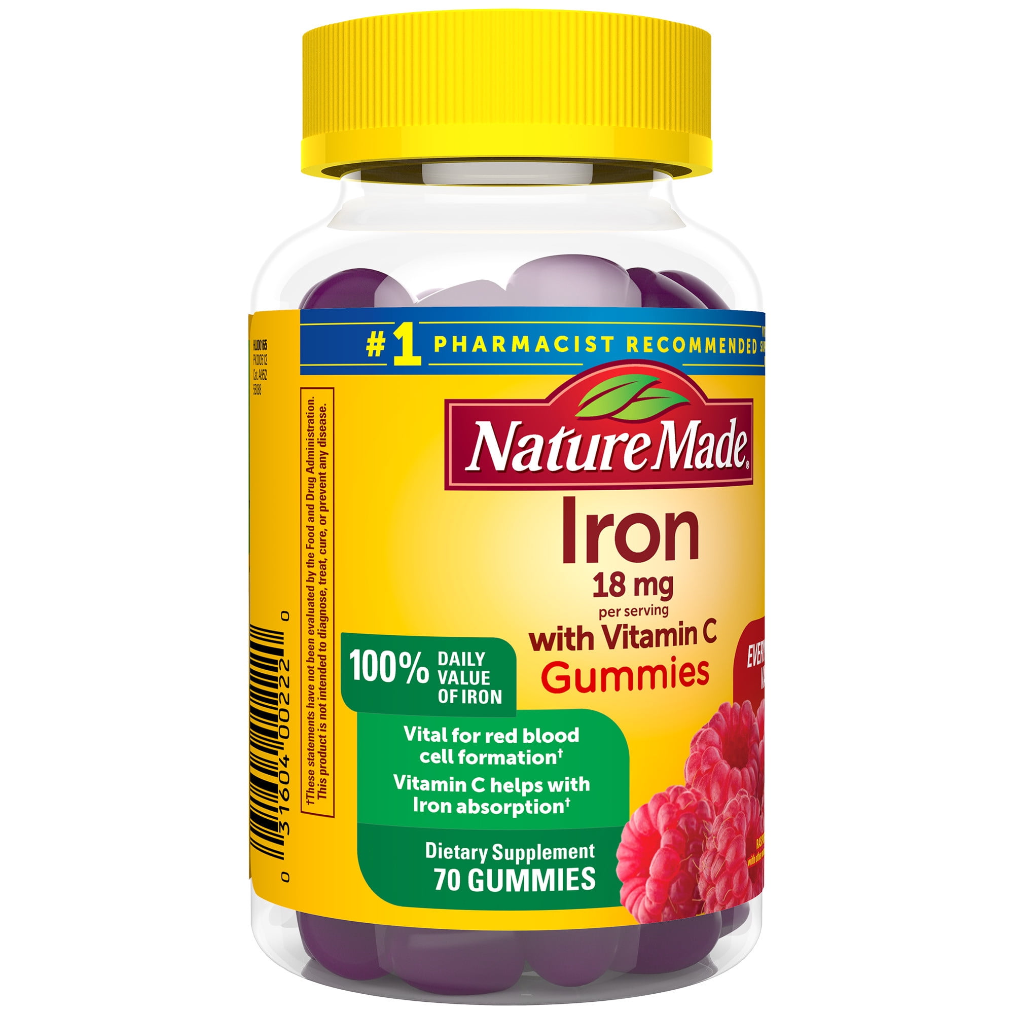 Nature Made Iron Gummies with Vitamin C, 70 Count