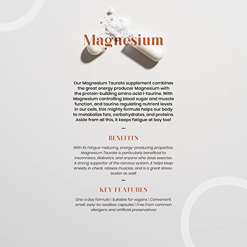 Magnesium Taurate 600mg - 60 Capsules
