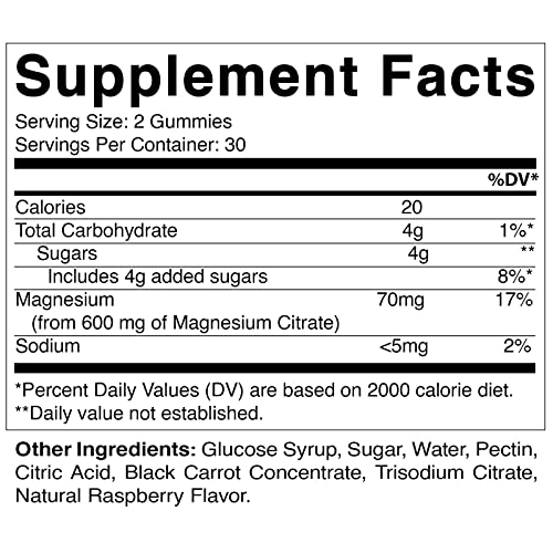 Vitamatic Vegan Magnesium Citrate Gummies - 600mg