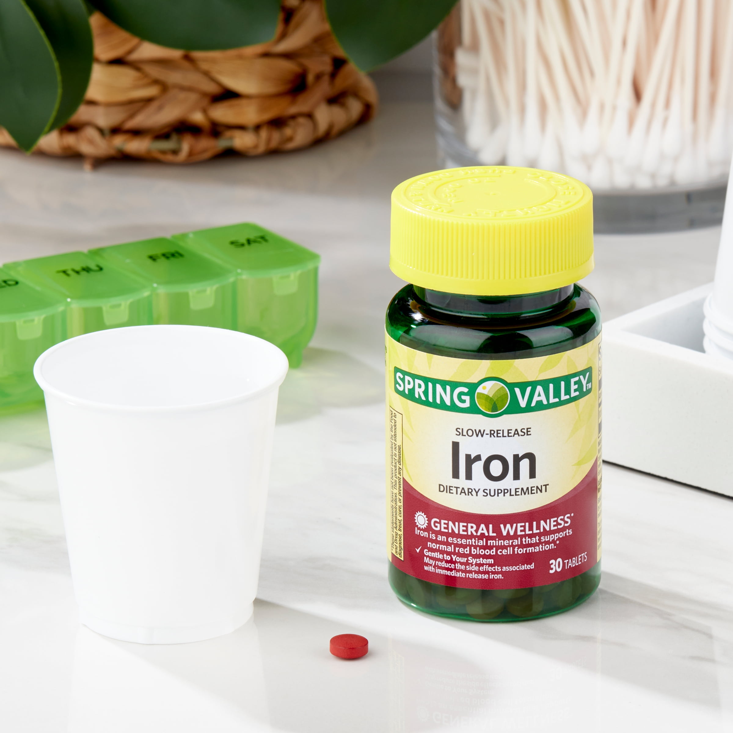 Spring Valley Slow Release Iron Supplement, 45 mg