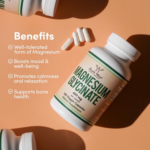 Magnesium Glycinate 400mg - 180 Vegan Capsules