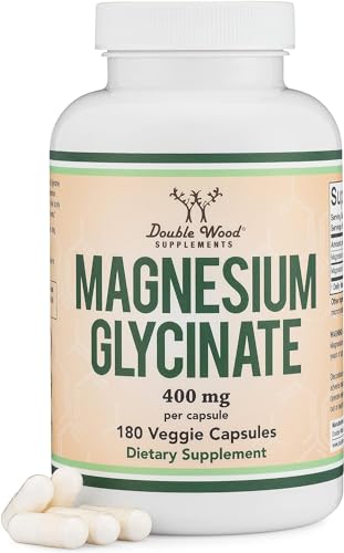 Magnesium Glycinate 400mg - 180 Vegan Capsules