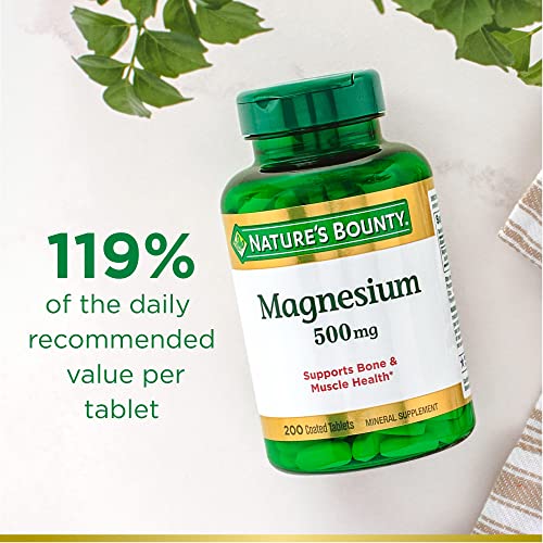 Nature's Bounty Magnesium 500 mg - 200 Tablets