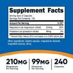 Nutricost Potassium & Magnesium Citrates, 240 Capsules
