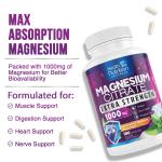 High Potency Magnesium Citrate Capsules 1000mg