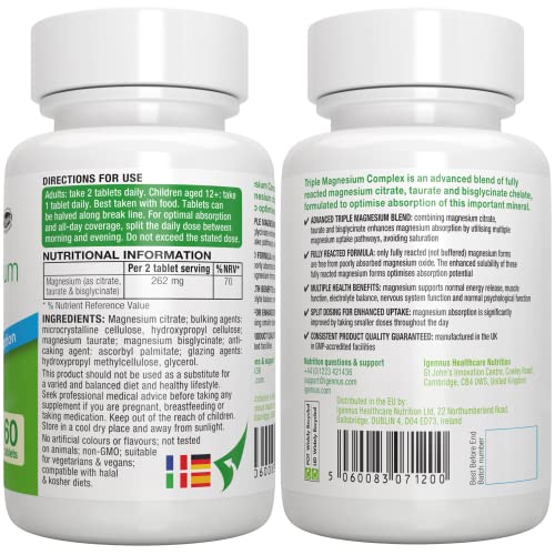 Triple Magnesium Complex - Vegan & Gentle Formula