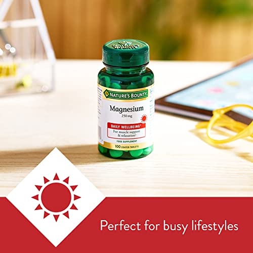 Nature's Bounty Magnesium 250 mg - 100 Tablets