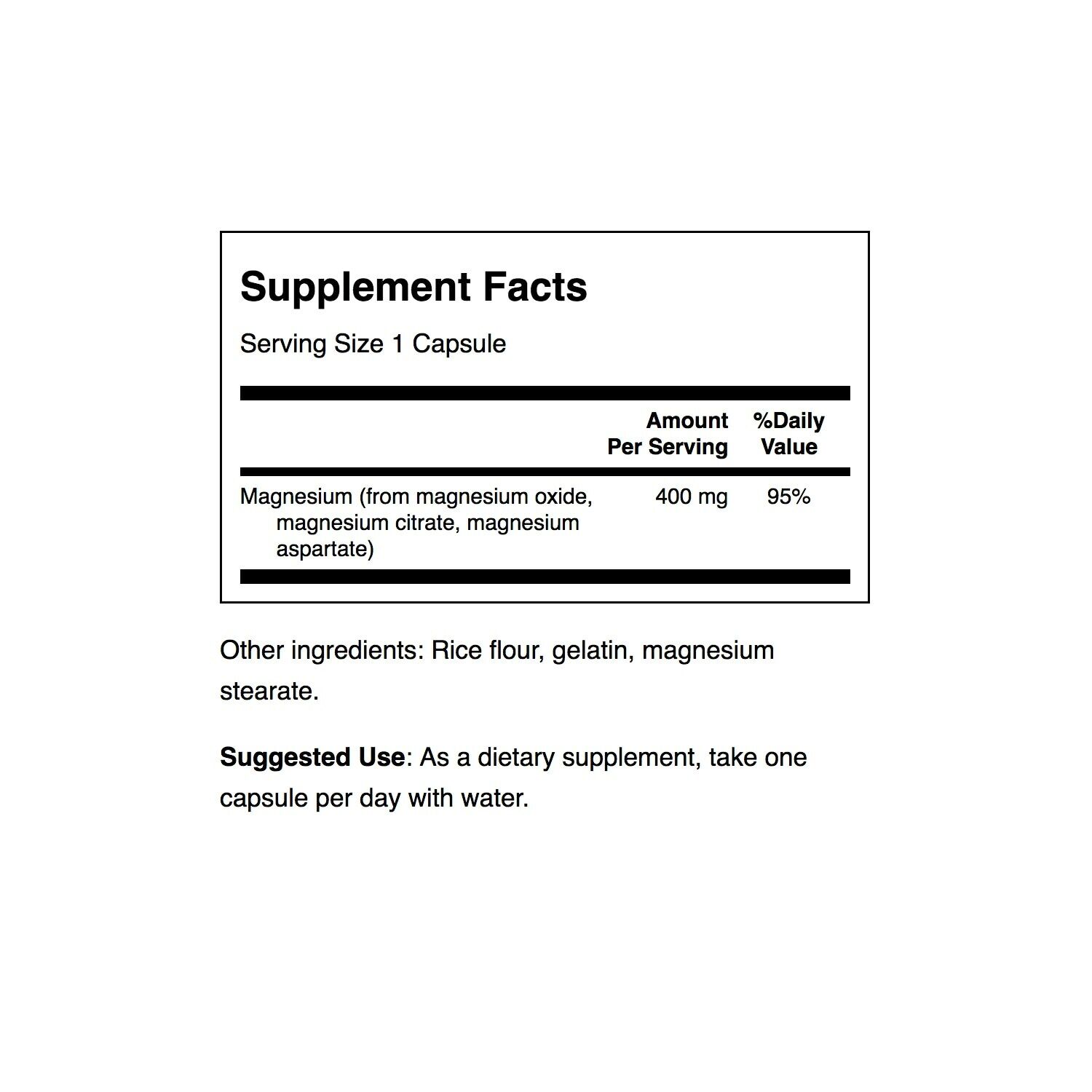 Swanson Triple Magnesium Complex 400 mg, 300 Caps