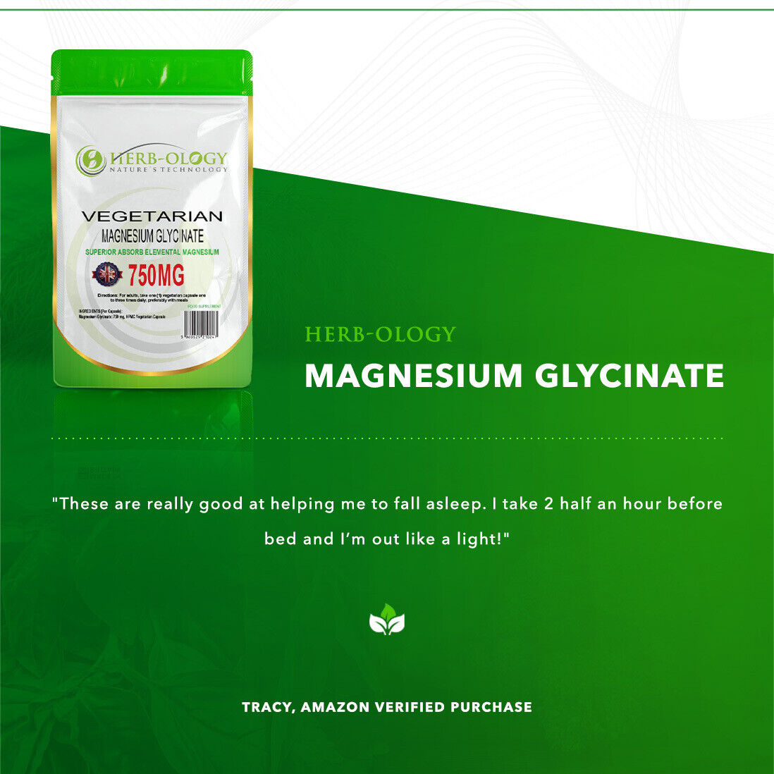 High Strength Vegan Magnesium Glycinate Capsules 750mg