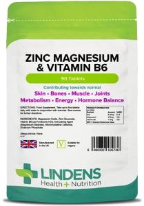 Lindens Zinc, Magnesium & Vitamin B6 Tablets 90 Count
