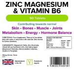 Lindens Zinc, Magnesium & Vitamin B6 Tablets 90 Count