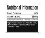 Vitamin C + Zinc 1500mg Immune Support Tablets 180 Pack
