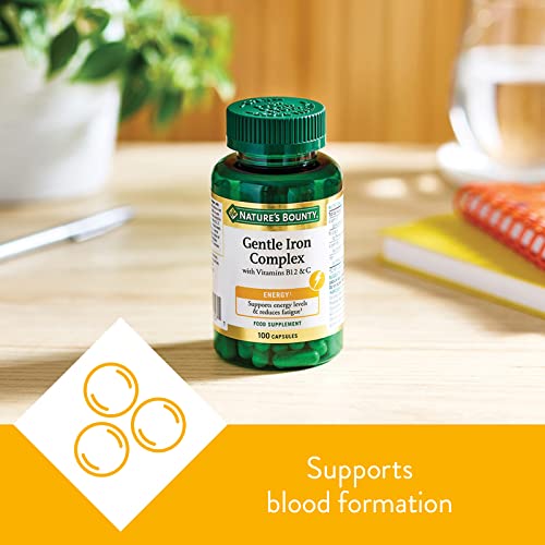 Gentle Iron Complex with B12 and C, 100 Capsules