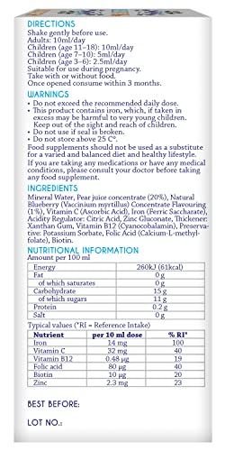 Blueiron Liquid Iron with Blueberries & Vitamins