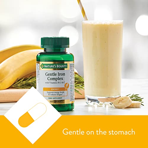 Gentle Iron Complex with B12 and C, 100 Capsules