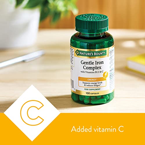 Gentle Iron Complex with B12 and C, 100 Capsules