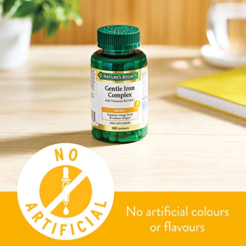 Gentle Iron Complex with B12 and C, 100 Capsules