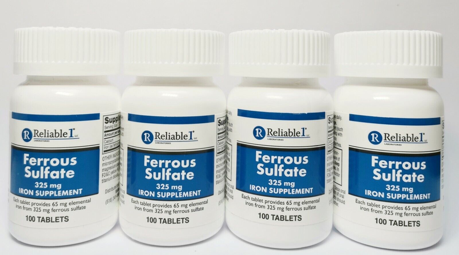 Ferrous Sulfate Iron 325 mg - 100 Tablets