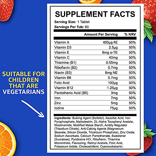 Chewable Kids Multivitamin with Iron & Zinc 60ct